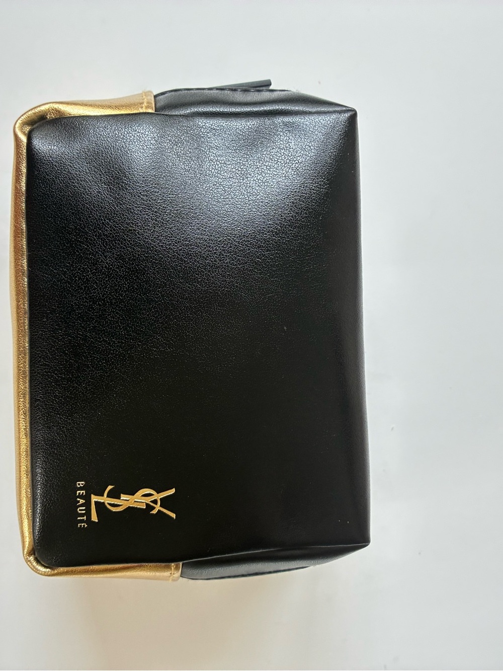 Yves Saint Laurent Black and Gold Cosmetic Pouch